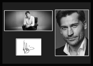 10種類!Nikolaj Coster-Waldau/ニコライ・コスター＝ワルドー/俳優/サインプリント&証明書付きフレーム/BW/モノクロ/ディスプレイ(2-3Ｗ）