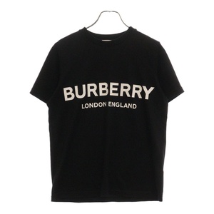 BURBERRY バーバリー ロゴプリント クルーネック半袖Tシャツ カットソー ブラック 8011651