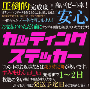 カッティングステッカー 製作 代行 オリジナル チームステッカー 044