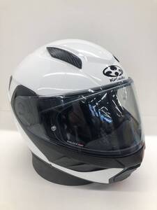 中古 OGK KABUTO RYUKI システムヘルメット ホワイトメタリック XLサイズ