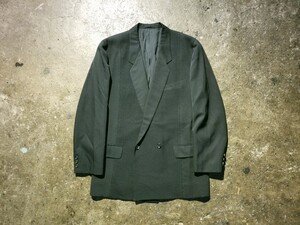 COMME des GARCONS HOMME PLUS 89AW ウールギャバ身頃切替 刺繍デザインジャケット 1989AW AD1989 80s コムデギャルソンオムプリュス