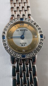 腕時計 ペレバレンチノ PERVALENTINO 25周年記念 限定品 0798/2500 レディース PlLATINUM GOLD 999.9 純金文字盤 天然ダイヤ　送料無料