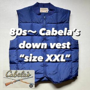 80s〜 Cabela’s down vest “size XXL” 80年代 カベラス ダウンベスト 2XL 青ベース