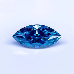 ラボ サファイヤブルーダイヤモンド 0.5ct マーキーズカット 宝石 鉱石 希少 輝き 高品質 宝石シリーズ eye形状 モアッサナイト C744