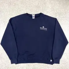 90s〜00s ラッセルアスレチック 前V スウェット ネイビー XL〜2Xl.