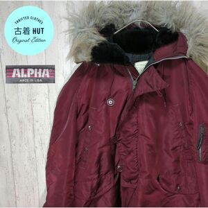 USA製　ALPHA アルファ N3B　フライトジャケット　L　ボルドー　旧タグ　#h1076