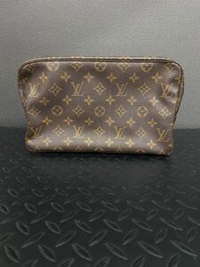 C218★LOUIS VUITTON ルイヴィトン 881TH モノグラム セカンドバッグ クラッチバッグ ポーチ ブラウン レザー メンズ レディース 鞄