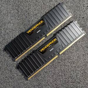 【中古】DDR4メモリ 8GB(4GB2枚組) Corsair VengeanceLPX CMK8GX4M2A2666C16 [DDR4-2666 PC4-21300]