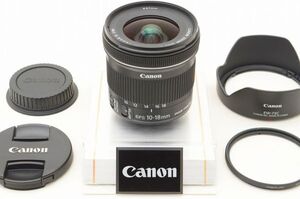 ☆極上美品☆ Canon キャノン EF-S 10-18mm F4.5-5.6 IS STM 別売り純正レンズフード付き！ ♯24110404