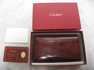 カルティエ Cartier 長財布 レザー 二つ折り財布　ハッピーバースデー　財布　箱　ギャランティーカード付き　