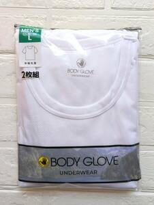 【新品】未開封 ☆BODY GLOVE ボディグローブ 半袖アンダーシャツ インナーシャツ サイズL ２枚組 丸首 メンズ ホワイト 白 肌着 下着