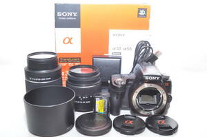 ★極上美品★SONY ソニー α 33 ボディ / レンズ DT 18-55mm F3.5-5.6 SAM / DT 55-200mm F4-5.6 SAM 元箱 #A220