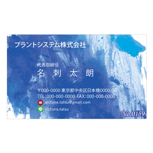 オリジナル名刺印刷 100枚 両面フルカラー 紙ケース付 No.0159