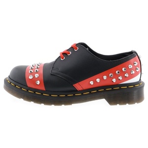 Dr.Martens ドクターマーチン 1461 STUD スタッズデザイン レースアップ レザー ローファー ブラック/レッド レディース AW006