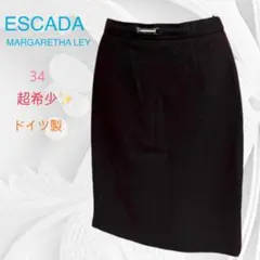 ESCADA エスカーダ　ロゴパーツ　高品質タイトスカート　ドイツ製　超希少S