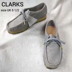 CLARKS クラークス ワラビー ヌバックレザー グレー サイズUK5 1/2