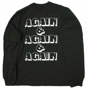 sacai サカイ 22SS AGAIN ＆ AGAIN ＆ AGAIN L/S T-SHIRT ロゴプリント ロングスリーブTシャツ 22-0445S 1 BLACK 長袖 トップス g15359