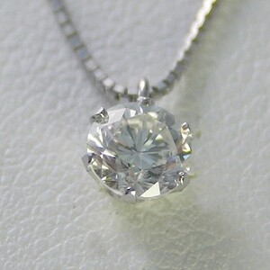 ダイヤモンドネックレス ダイヤモンド プラチナ 0.1ｃｔ 鑑定書付 0.180ct Ｈカラー SI2クラス VGカット DGL