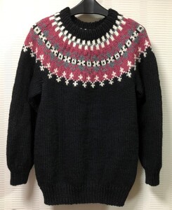 新品 手編みランド♪　メンズ　ノルディック ロピセーター（M） 　120