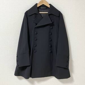 Yohji Yamamoto Femme ウールギャバ Aライン ダブル コート ブラック 黒 1サイズ ヨウジヤマモトファム ジャケット archive 4070251