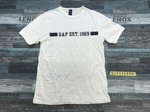 GAP ギャップ メンズ ロゴプリント クルーネック 半袖Tシャツ 小さいサイズ XS 白