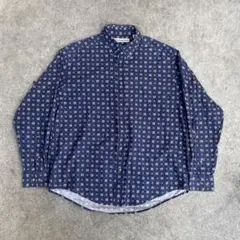 90s 古着 総柄シャツ ボタンダウンシャツ レトロ ヴィンテージ