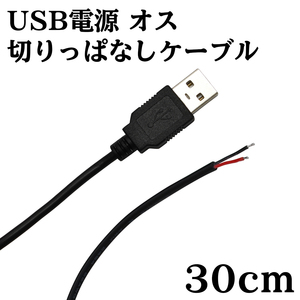 USB 電源 切りっぱなし ケーブル オス 30cm