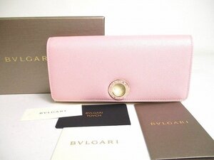 【新古品】 ブルガリ BVLGARI ブルガリブルガリ グレンレザー ゴールド金具 2つ折り 長財布 コンチネンタルウォレット