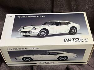 《送料無料》 オートアート MILLENIUM ミレニアム TOYOTA トヨタ 2000GT COUPE クーペ 1/18スケール ホワイト AUTOart ミニカー