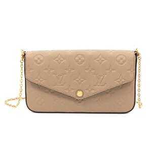 LOUIS VUITTON ルイヴィトン ポシェット・フェリシー M68697 クラッチ ショルダーバッグ モノグラム・アンプラント×レザー ベージュ