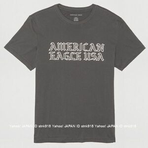 〓アメリカンイーグル/US L/AE Reflective Graphic Tシャツ/Charcoal