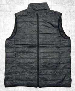 大きいサイズ UNIQLO チェック柄 ライトダウン ダウンベスト XL位　　ユニクロ 総柄 DOWN VEST インナーダウン 軽量 訳あり 早3588