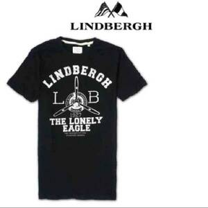 新品♪LIND BERGHリンドバーグ メンズロゴ半袖Tシャツ 黒Ｍ