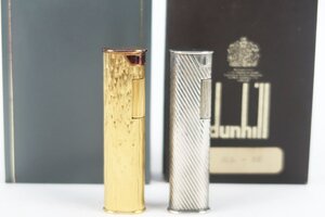 【2点セット】dunhill ダンヒル スリム 高級ガスライター 喫煙具 動作未確認 ジャンク品【RS27】【RS29】