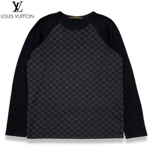 ★ 国内正規品 LOUIS VUITTON ルイ・ヴィトン Damier L/S T-shirt MNJR60JEI 長袖コットン ダミエグラフィット ラグラン Tシャツ ロンT S