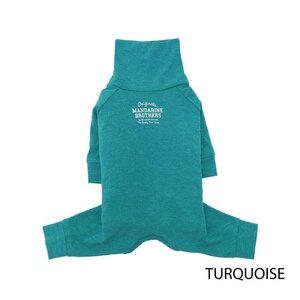 【XSサイズ】 MANDARINE BROTHERS マンダリンブラザーズ スキンタイトスーツ ターコイズ ブルー ロンパース 犬服 SKIN TIGHT SUIT TURQUOIS