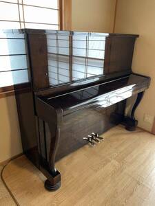 アップライトピアノ Matsumoto ATLAS M-2茶色 中古 (当方一戸建て1階、京都市右京区) アトラス　松本