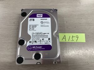 送料無料 WD20PURZ-85GU6Y0 HDD Purple 2TB 3.5インチ SATA HDD2TB使用時間9809H★A159