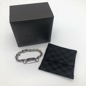 GUCCI グッチ ブレスレット シルバー プレート チェーン アクセサリー P2885