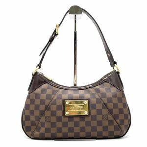 1円 美品 LOUIS VUITTON ルイヴィトン ダミエ テムズPM ショルダーバッグ ワンショルダー N48180