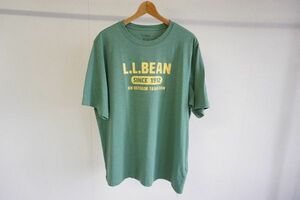 【即決】L.L.BEAN エルエルビーン メンズ 半袖Tシャツ タグ付き トップス ロゴプリント ライトグリーン系 サイズ:XXL 【777213】