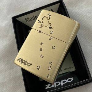 ZIPPO/カエル/真鍮古美/ジッポー/送料無料/縁起物/新品/ギフト/プレゼント/コレクション