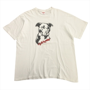 20ss シュプリーム SUPREME Pitbull Tee ピットブル Tシャツ カットソー ドッグ イヌ プリント USA製 XL 白 ホワイト メンズ