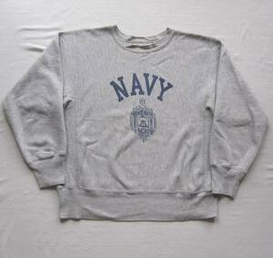 ☆ 80s トリコタグ チャンピオン US NAVY リバースウィーブ (M) / 染み込み / 単色タグ / ヴィンテージ タタキタグ 後付け / usafa usma