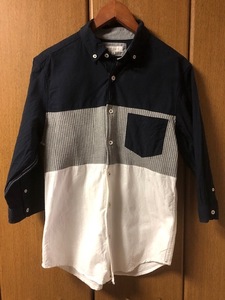 【 THE SHOP TK 】 タケオキクチ メンズ 七分袖 シャツ　L ティーケー