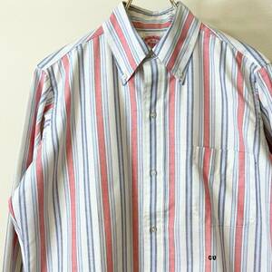 希少《 Dead Stock / 6 Button / 15-2 》60s 70s デッド【Brooks Brothers ビンテージ ストライプ オックスフォード BDシャツ アメリカ製】