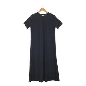 【美品】 THE RERACS / ザリラクス | 2022SS | ROUND HEM DRESS / ストレッチ サイドスリット ドレス ワンピース | 36 | ブラック