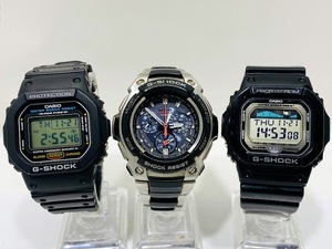 1円～ G-SHOCK MT-G MTG-1000-1AJF 電波ソーラー G-LIDE GLX-5600-1JF DW-5600E-1 メンズ腕時計 Gショック 稼働品 3点セット