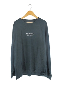 レイジブルー RAGEBLUE ×KANGOL Tシャツ クルーネック 長袖 プリント 刺繍 ロゴ サイズS ダーク グリーンQQQ メンズ