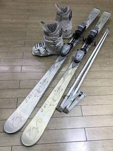 ☆★☆2025スタートセール！レディース４点セットN321　スキーK2　Ｔ－NINE160cm/ 靴 HEAD 24.0-24.5cm/ POLE新品105ｃｍ